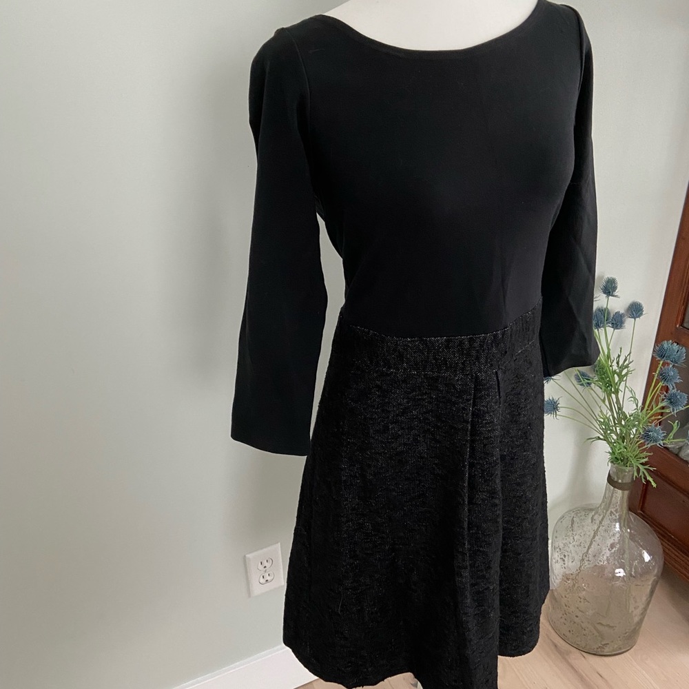 Theory Cotton & Wool Combo Dress